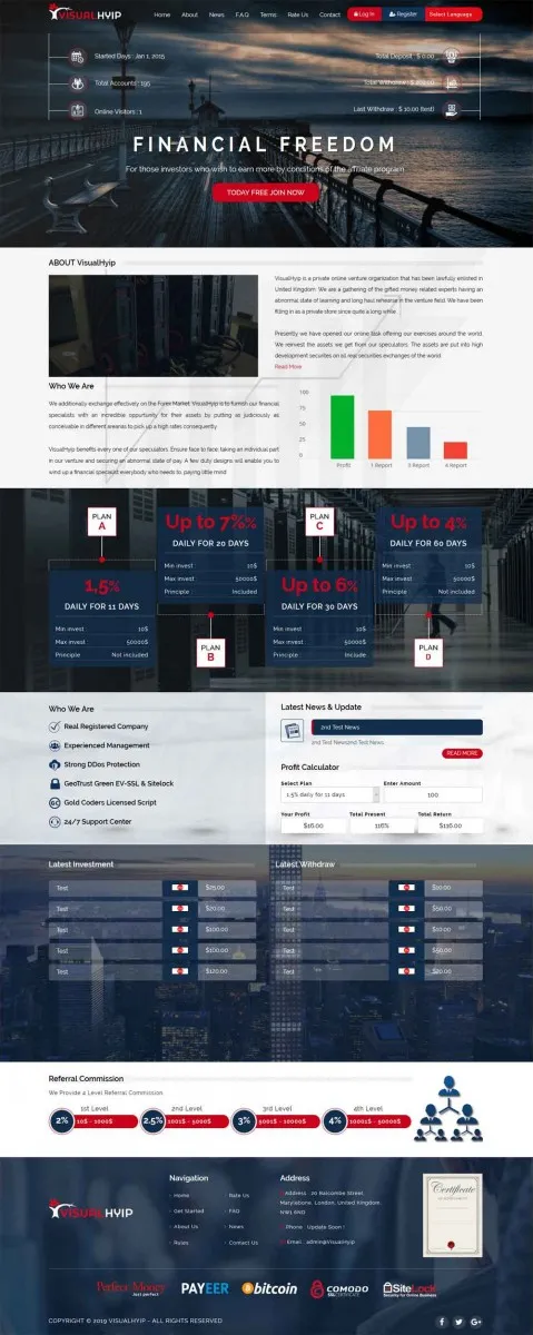 Investment Hyip Template ID - ZVPT1344 demo Page 1