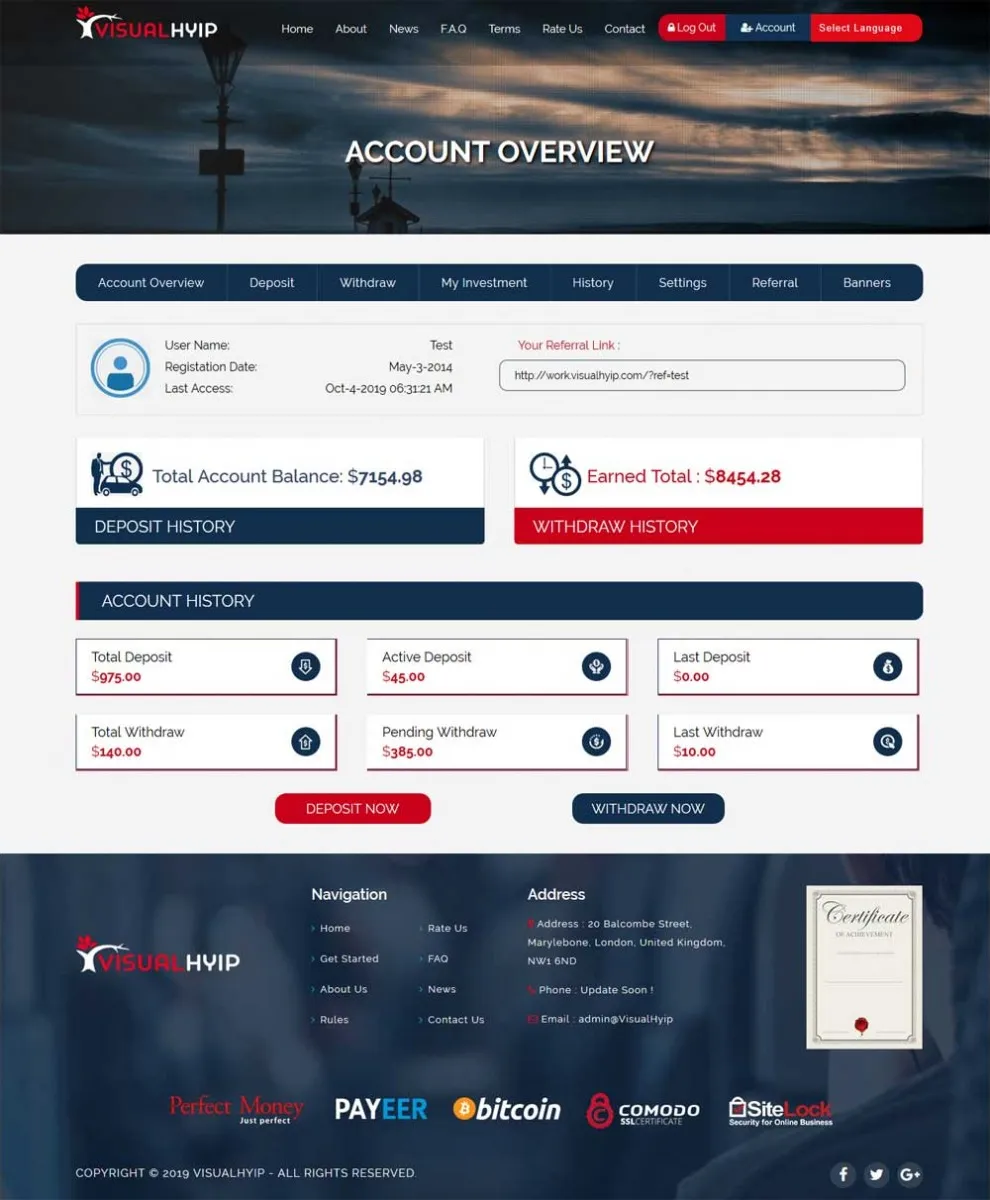 Investment Hyip Template ID - ZVPT1344 demo Page 3
