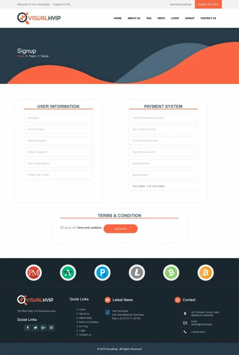 Investment Hyip Template ID - ZVPT1346 demo Page 2