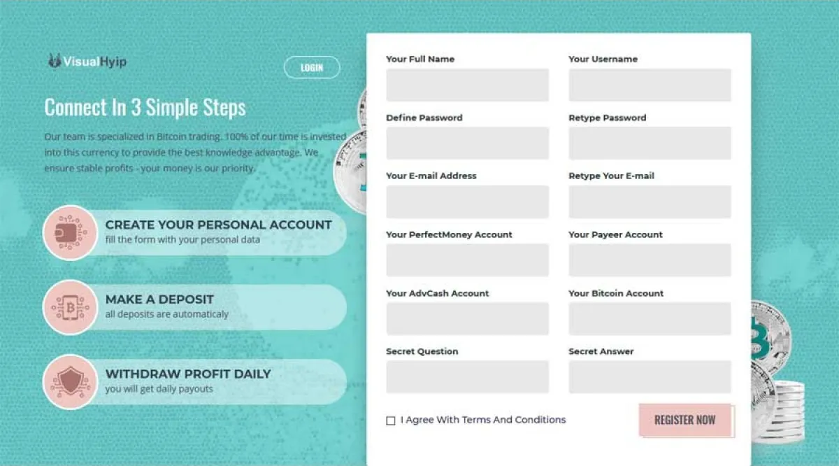Investment Hyip Template ID - ZVPT1349 demo Page 2