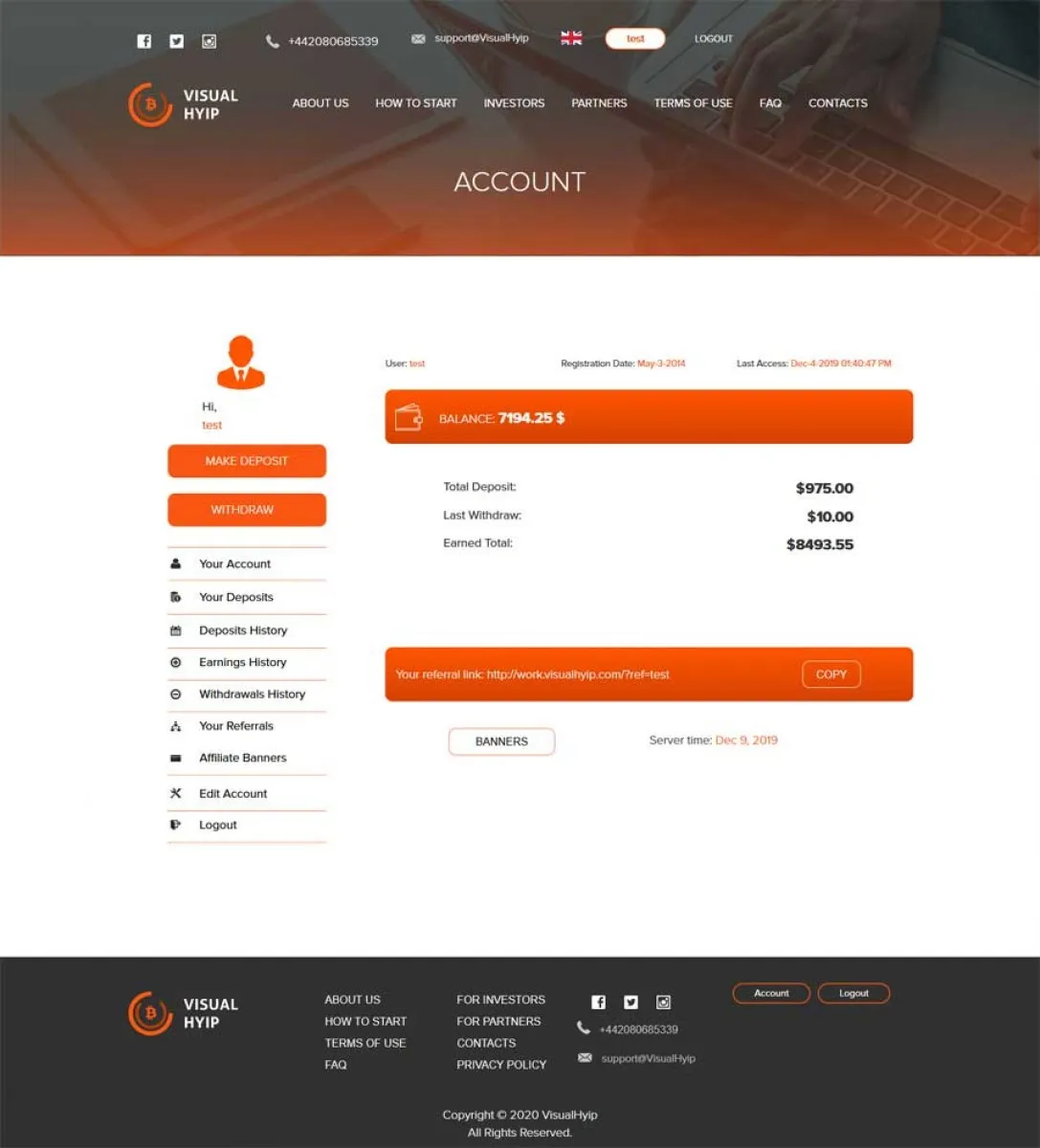 Investment Hyip Template ID - ZVPT1351 demo Page 3