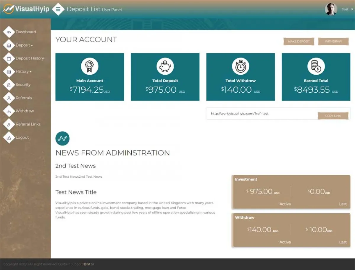 Investment Hyip Template ID - ZVPT1353 demo Page 3