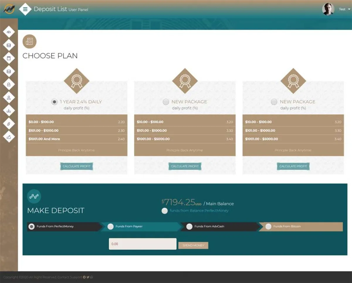 Investment Hyip Template ID - ZVPT1353 demo Page 4