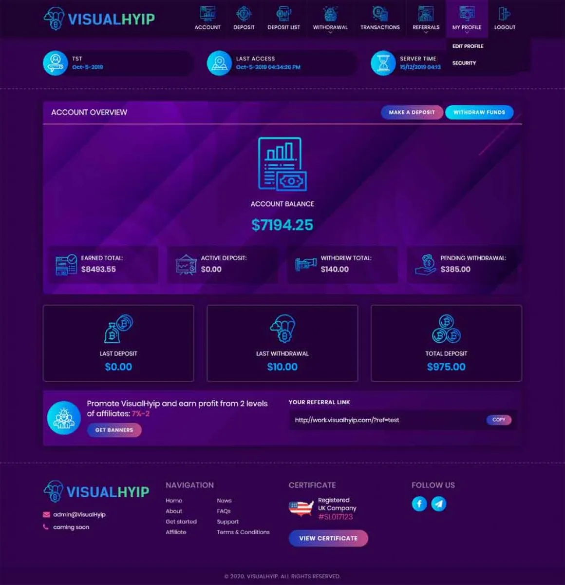 Investment Hyip Template ID - ZVPT1354 demo Page 3