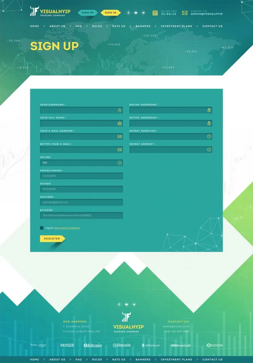 Investment Hyip Template ID - ZVPT1358 demo Page 2