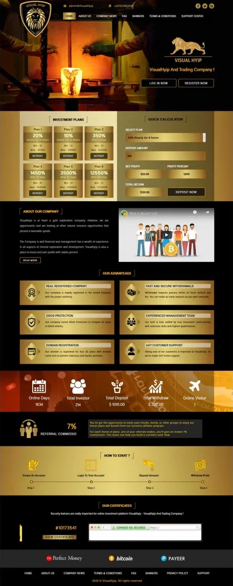 Investment Hyip Template ID - ZVPT1359 Preview