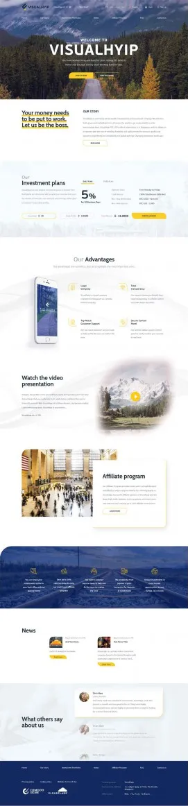 Investment Hyip Template ID - ZVPT1364 Preview
