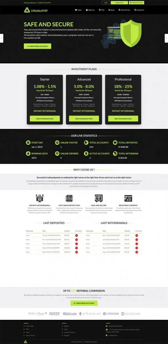 Investment Hyip Template ID - ZVPT1365 Preview