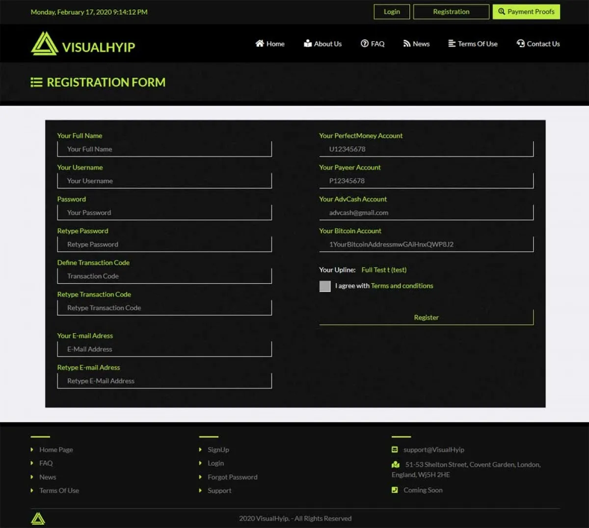 Investment Hyip Template ID - ZVPT1365 demo Page 2