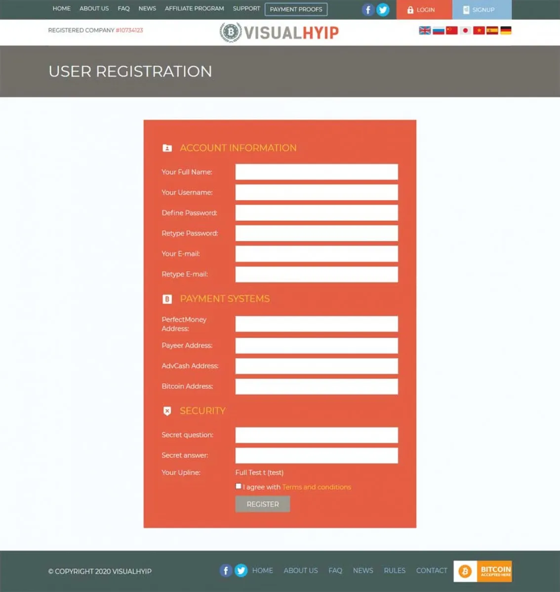 Investment Hyip Template ID - ZVPT1366 demo Page 2