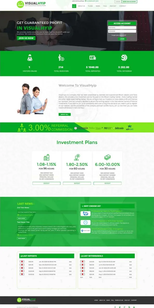 Investment Hyip Template ID - ZVPT1367 Preview