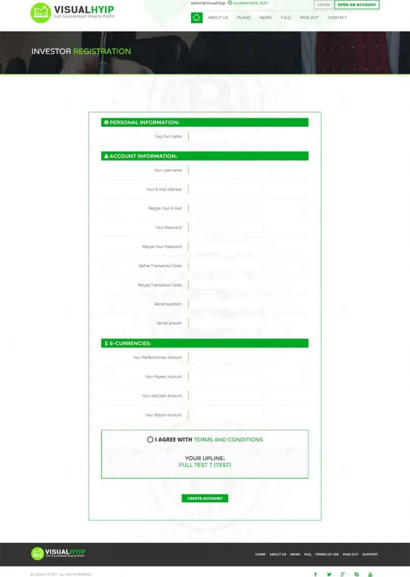 Investment Hyip Template ID - ZVPT1367 demo Page 2