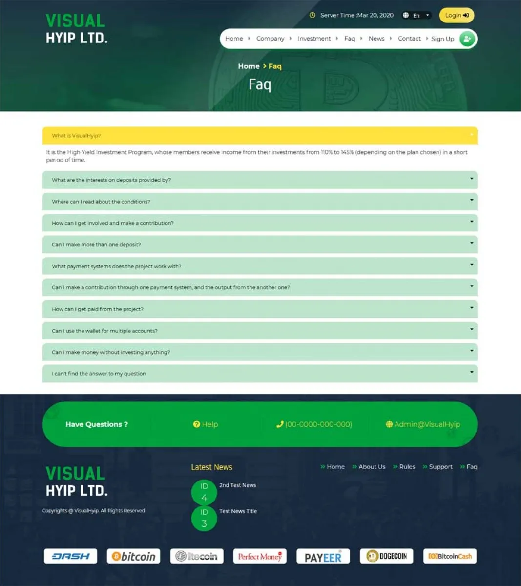 Investment Hyip Template ID - ZVPT1370 demo Page 4