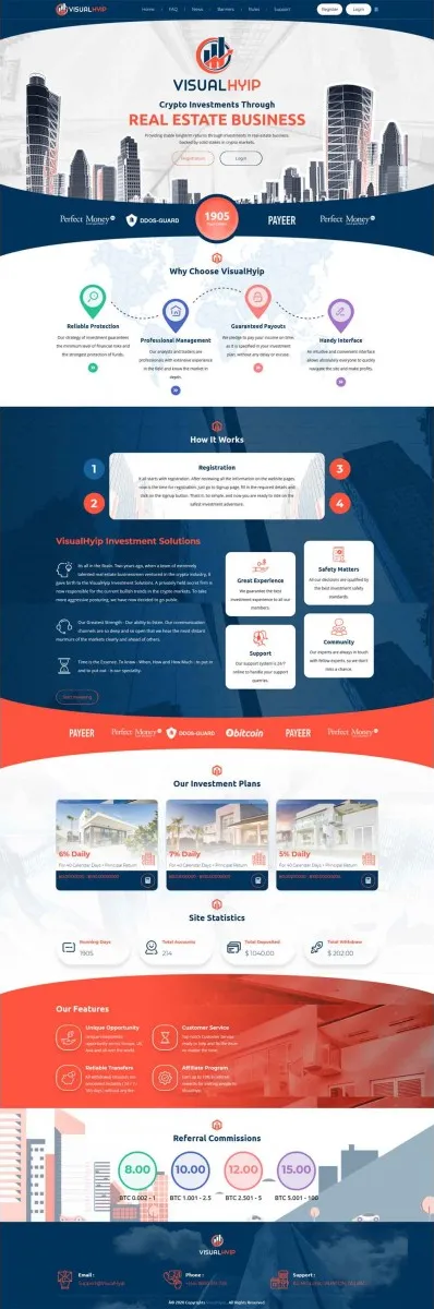 Investment Hyip Template ID - ZVPT1371 demo Page 1