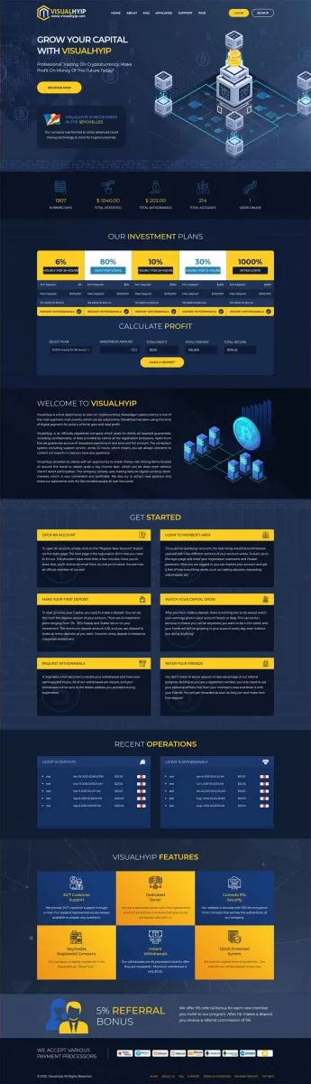 Investment Hyip Template ID - ZVPT1372 demo Page 1