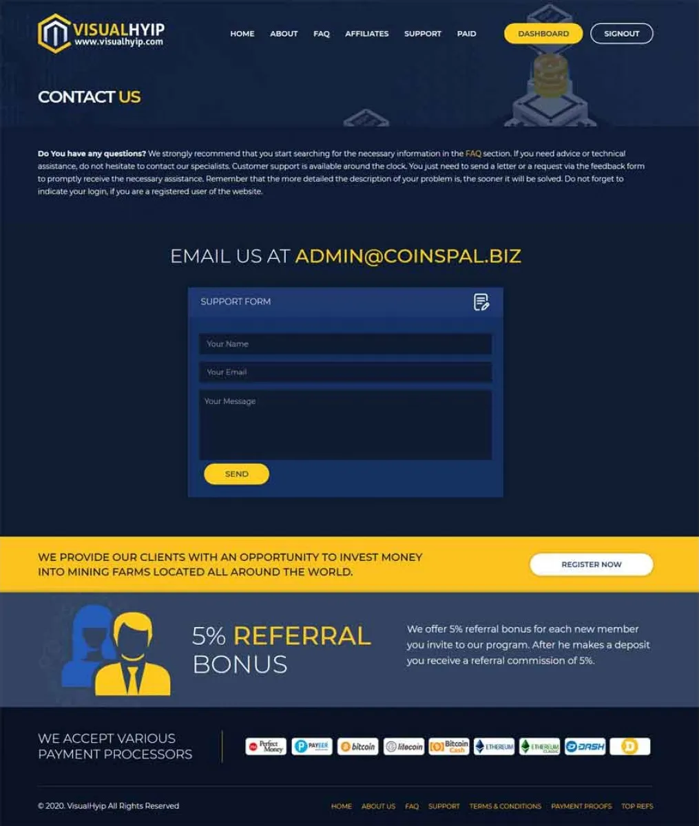 Investment Hyip Template ID - ZVPT1372 demo Page 3