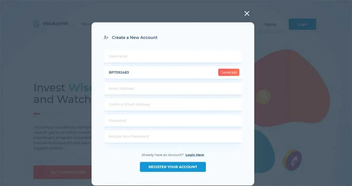 Investment Hyip Template ID - ZVPT1373 demo Page 2