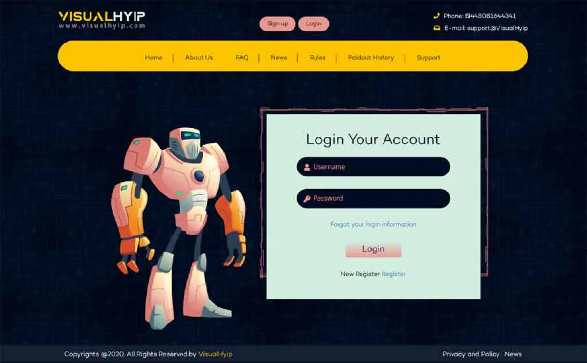Investment Hyip Template ID - ZVPT1384 demo Page 3