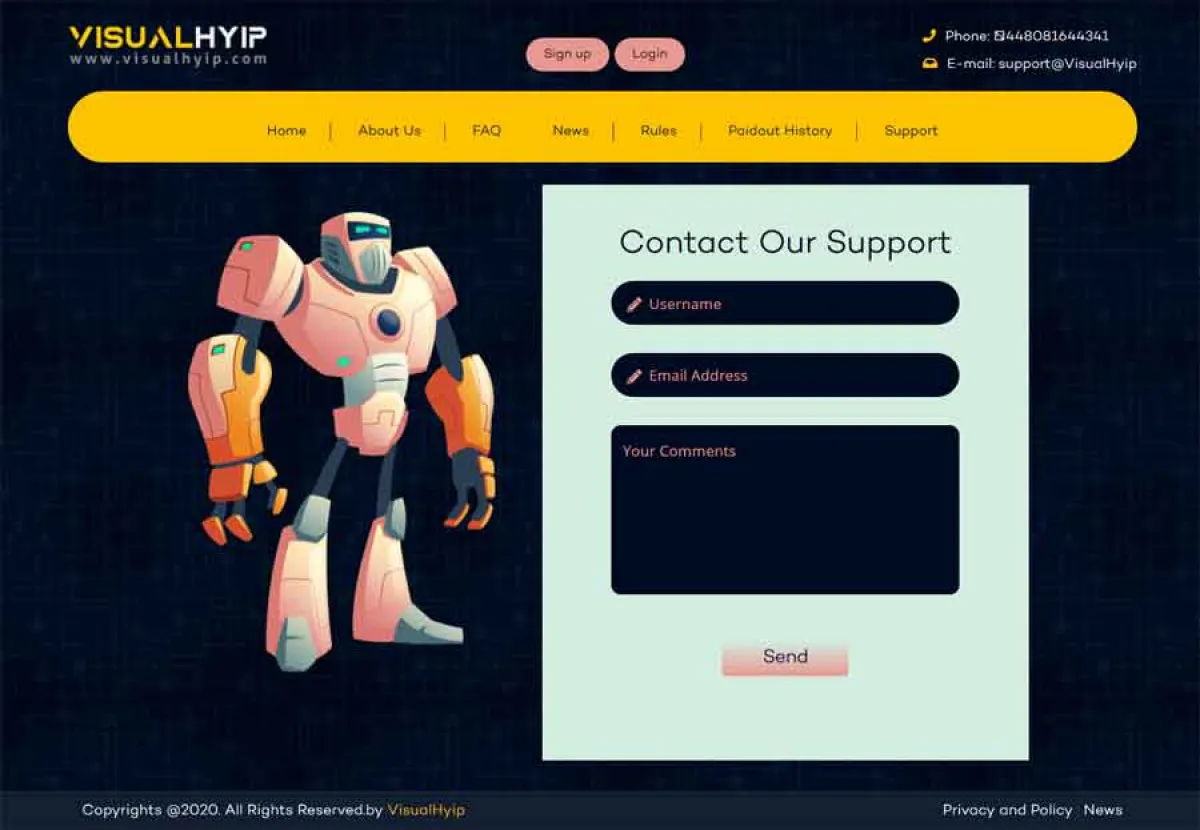 Investment Hyip Template ID - ZVPT1384 demo Page 5