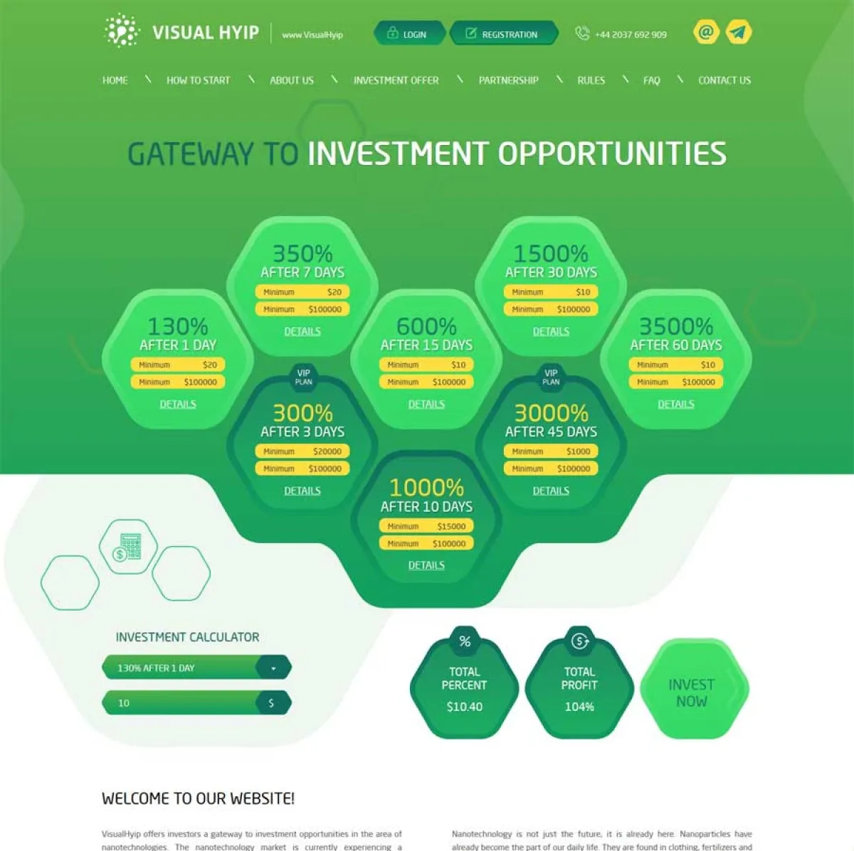 Investment Hyip Template ID - ZVPT1385 demo Page 2