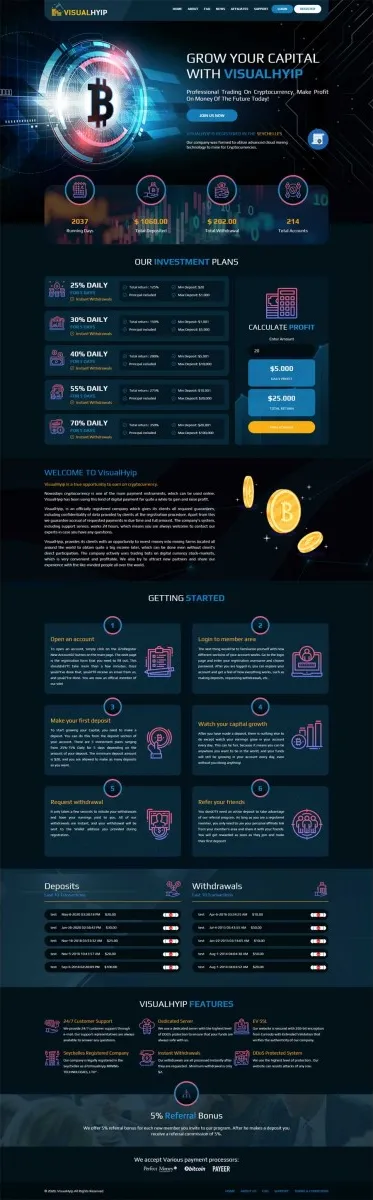 Investment Hyip Template ID - ZVPT1386 Preview