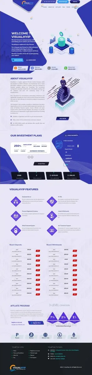 Investment Hyip Template ID - ZVPT1395 Preview