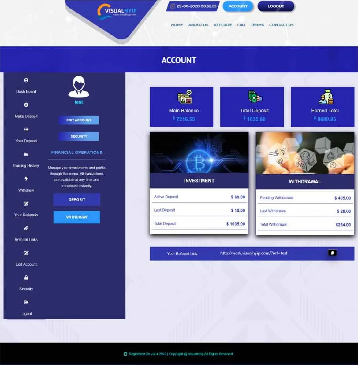 Investment Hyip Template ID - ZVPT1395 demo Page 3