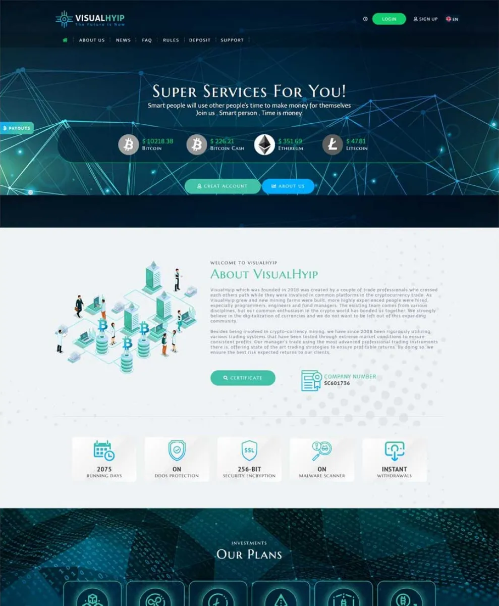 Investment Hyip Template ID - ZVPT1396 demo Page 2