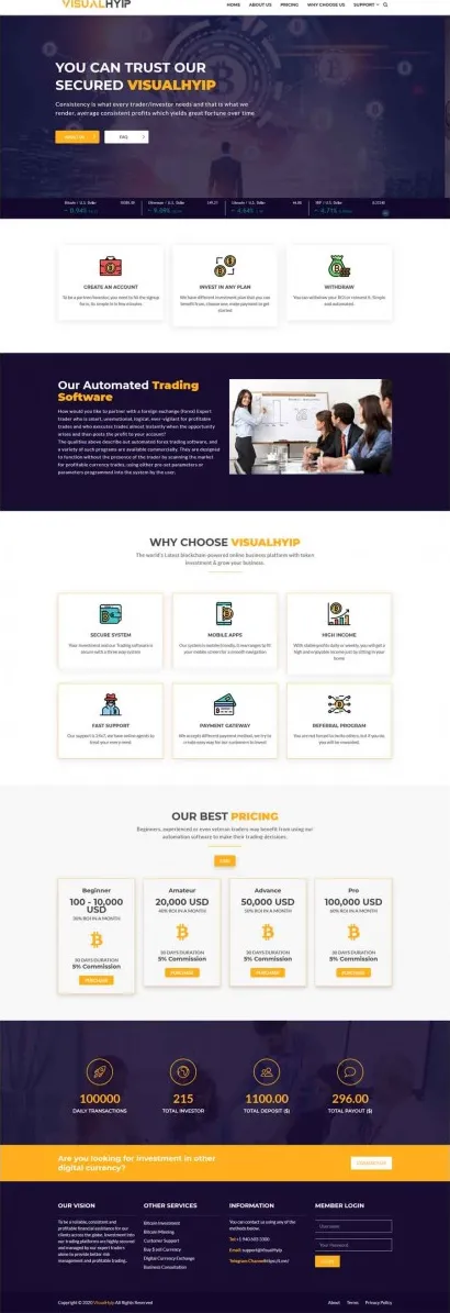 Investment Hyip Template ID - ZVPT1399 Preview