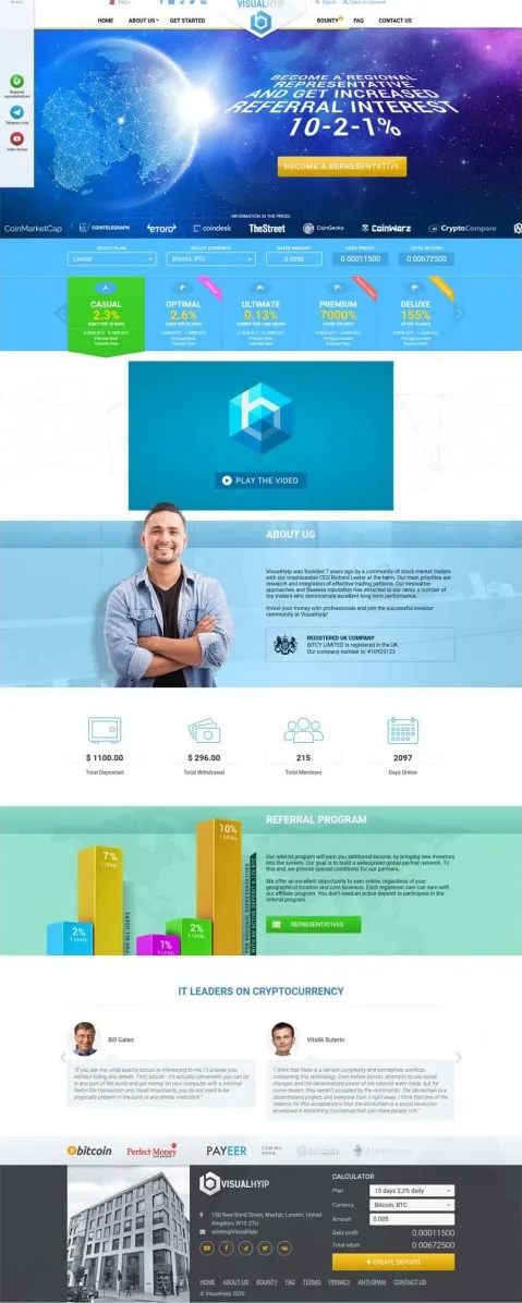 Investment Hyip Template ID - ZVPT1401 Preview