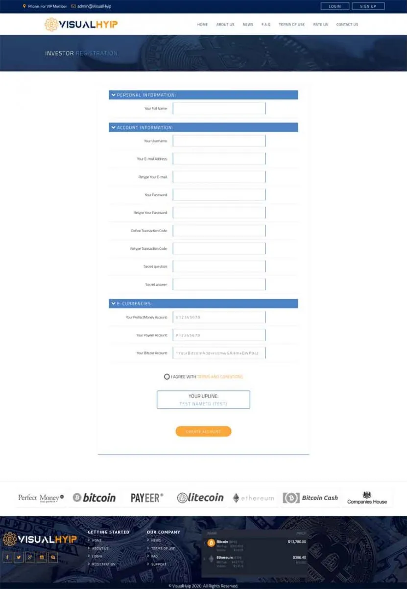 Investment Hyip Template ID - ZVPT1405 demo Page 3