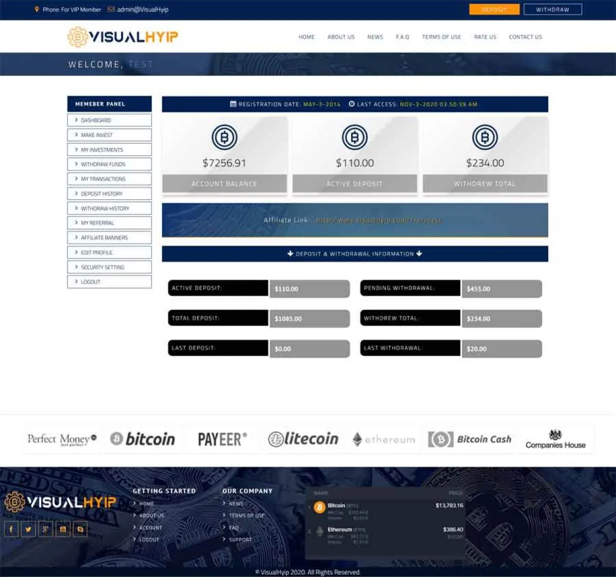 Investment Hyip Template ID - ZVPT1405 demo Page 4