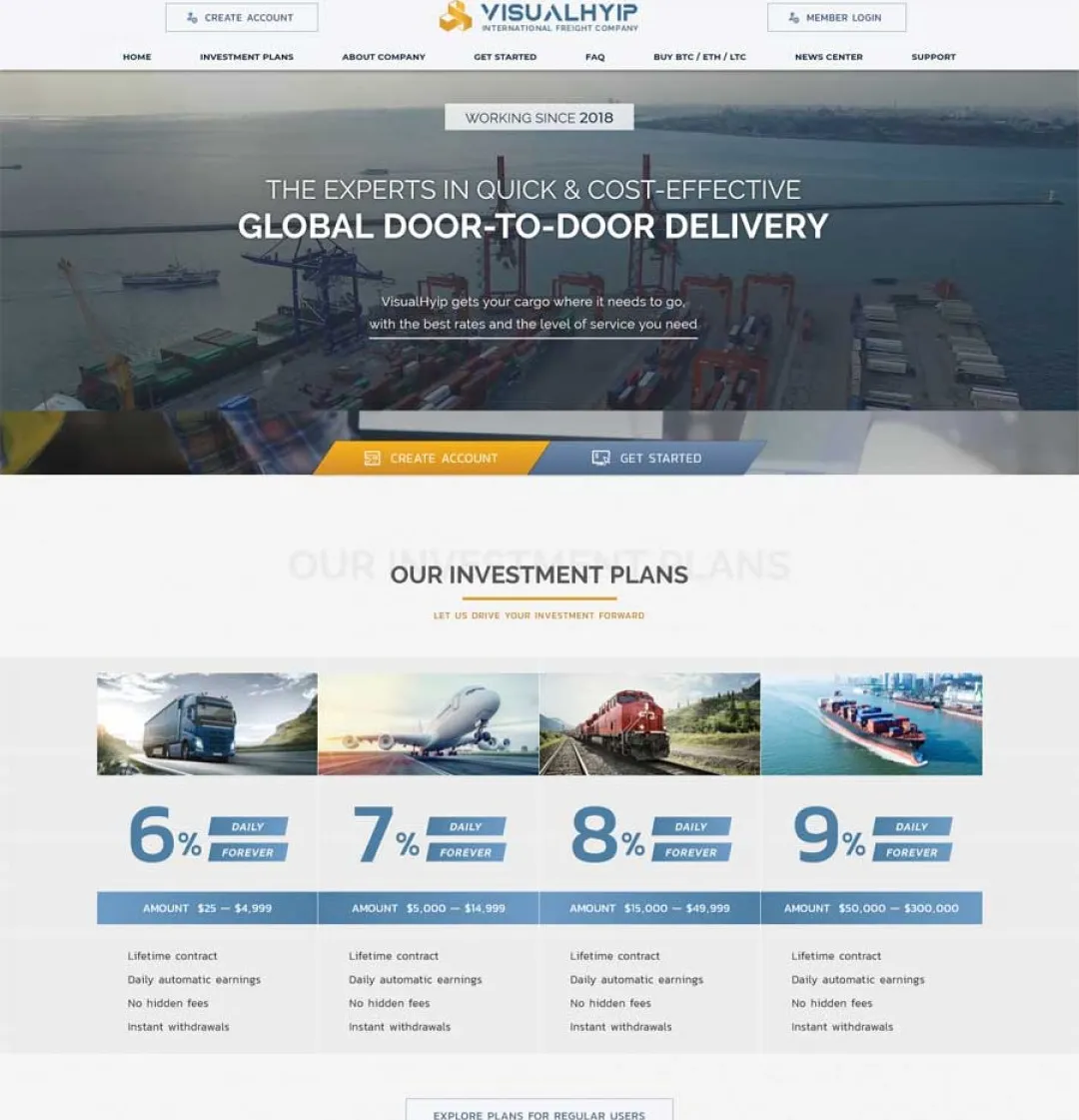 Investment Hyip Template ID - ZVPT1407 demo Page 2