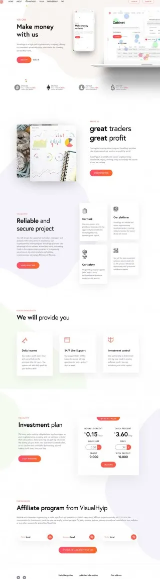 Investment Hyip Template ID - ZVPT1412 Preview