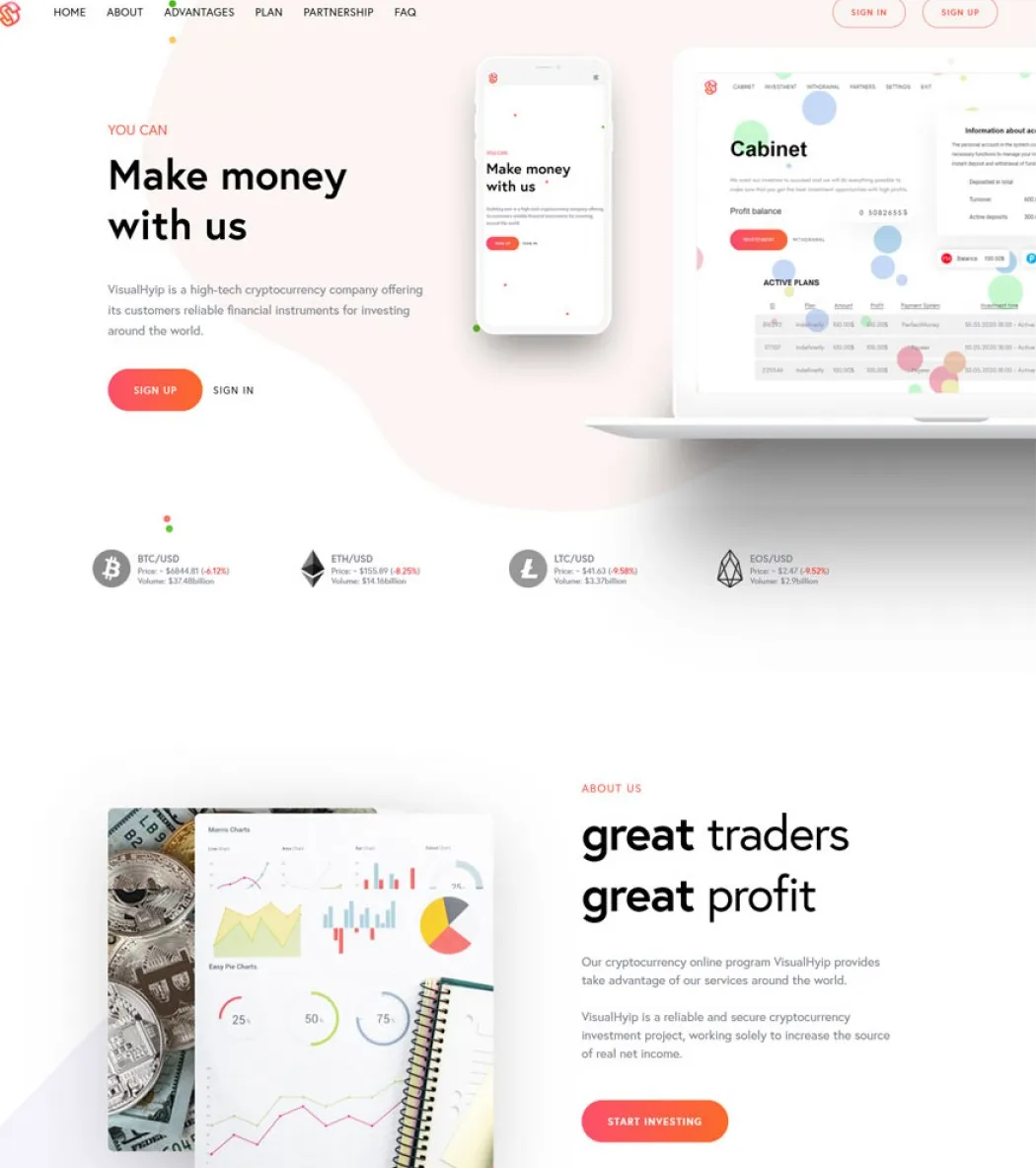 Investment Hyip Template ID - ZVPT1412 demo Page 2