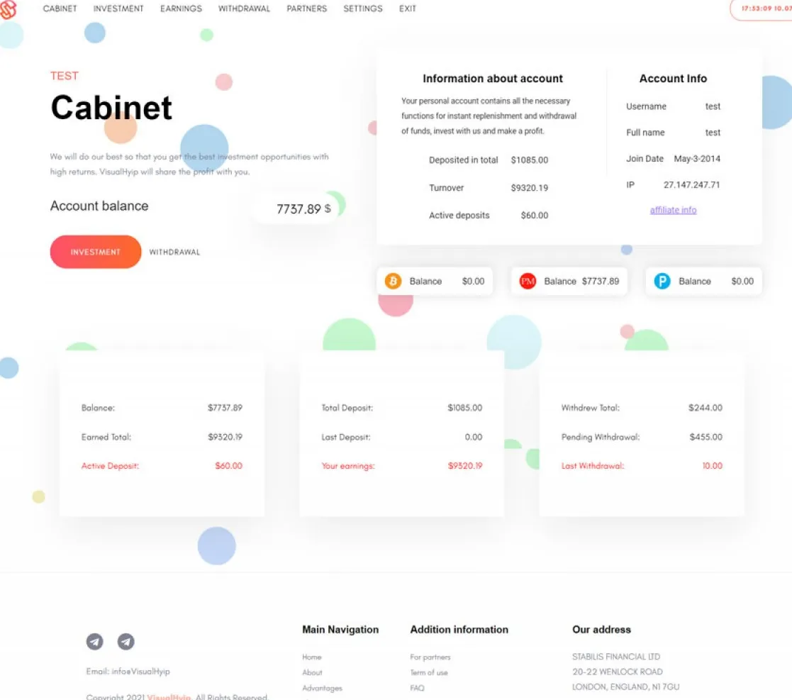 Investment Hyip Template ID - ZVPT1412 demo Page 4