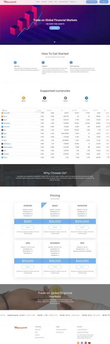 Investment Hyip Template ID - ZVPT1418 Preview
