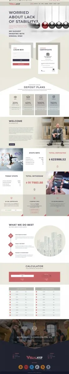 Investment Hyip Template ID - ZVPT1419 demo Page 1