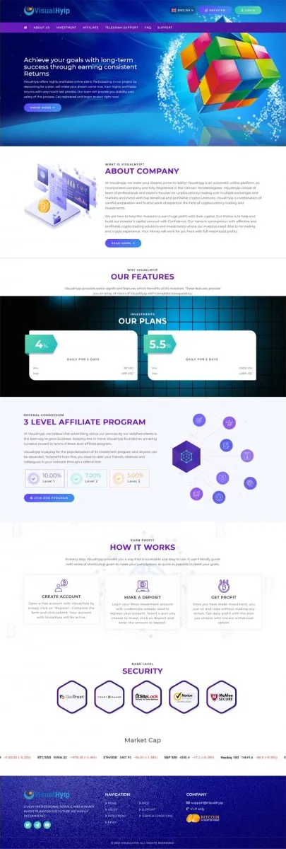 Investment Hyip Template ID - ZVPT1423 demo Page 1