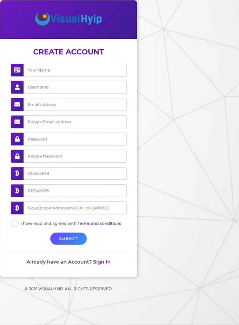 Investment Hyip Template ID - ZVPT1423 demo Page 3