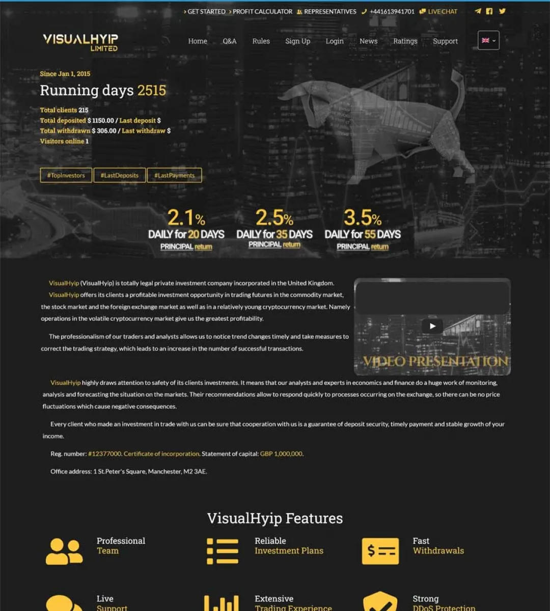 Investment Hyip Template ID - ZVPT1426 demo Page 2