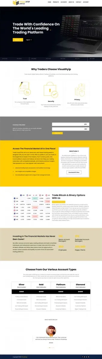 Investment Hyip Template ID - ZVPT1427 demo Page 1