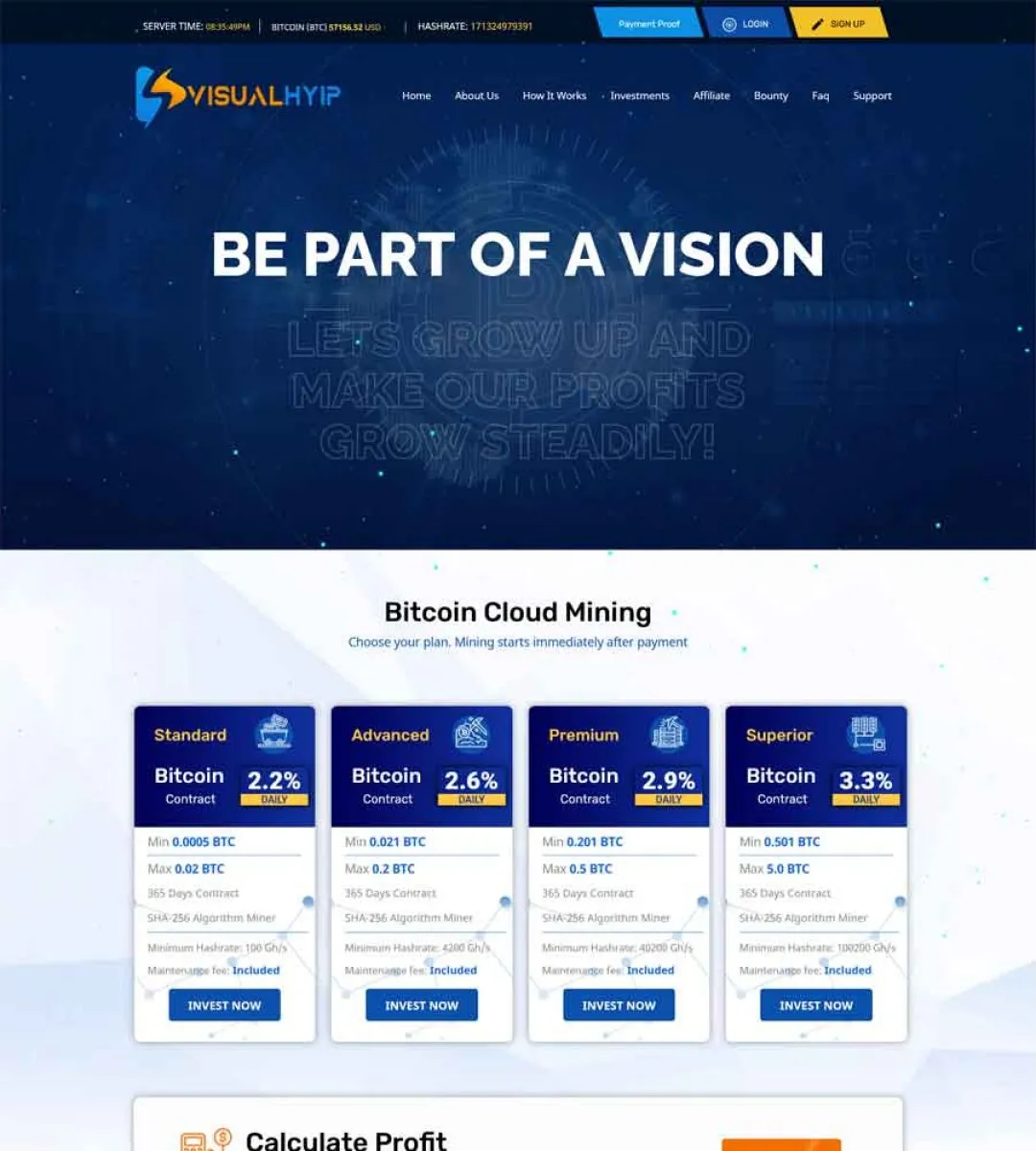Investment Hyip Template ID - ZVPT1430 demo Page 2