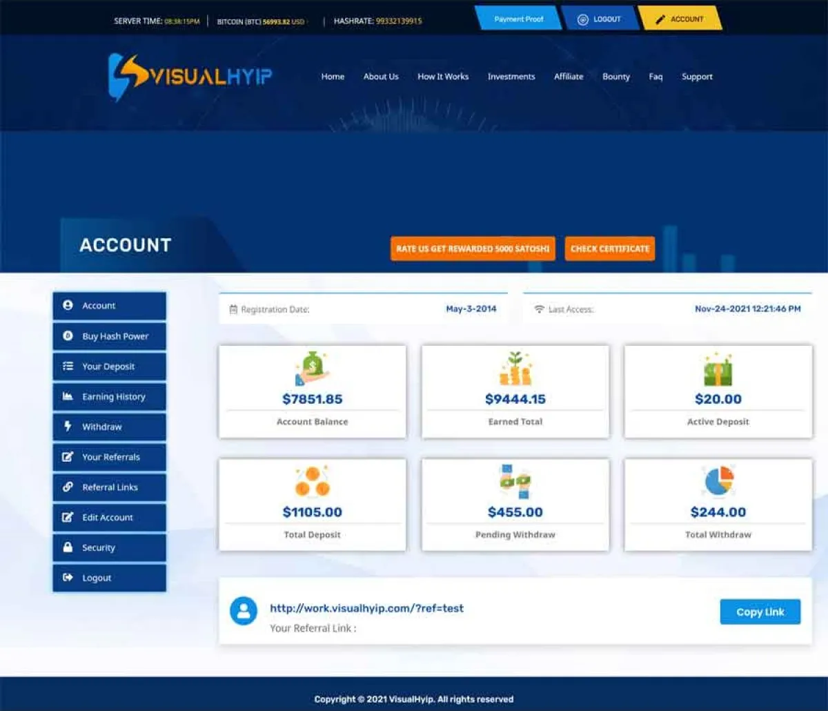 Investment Hyip Template ID - ZVPT1430 demo Page 4