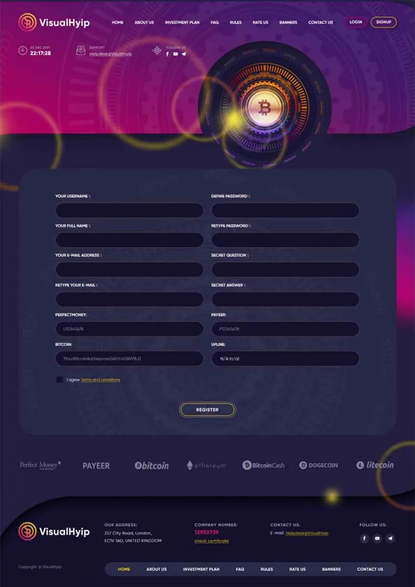 Investment Hyip Template ID - ZVPT1433 demo Page 3