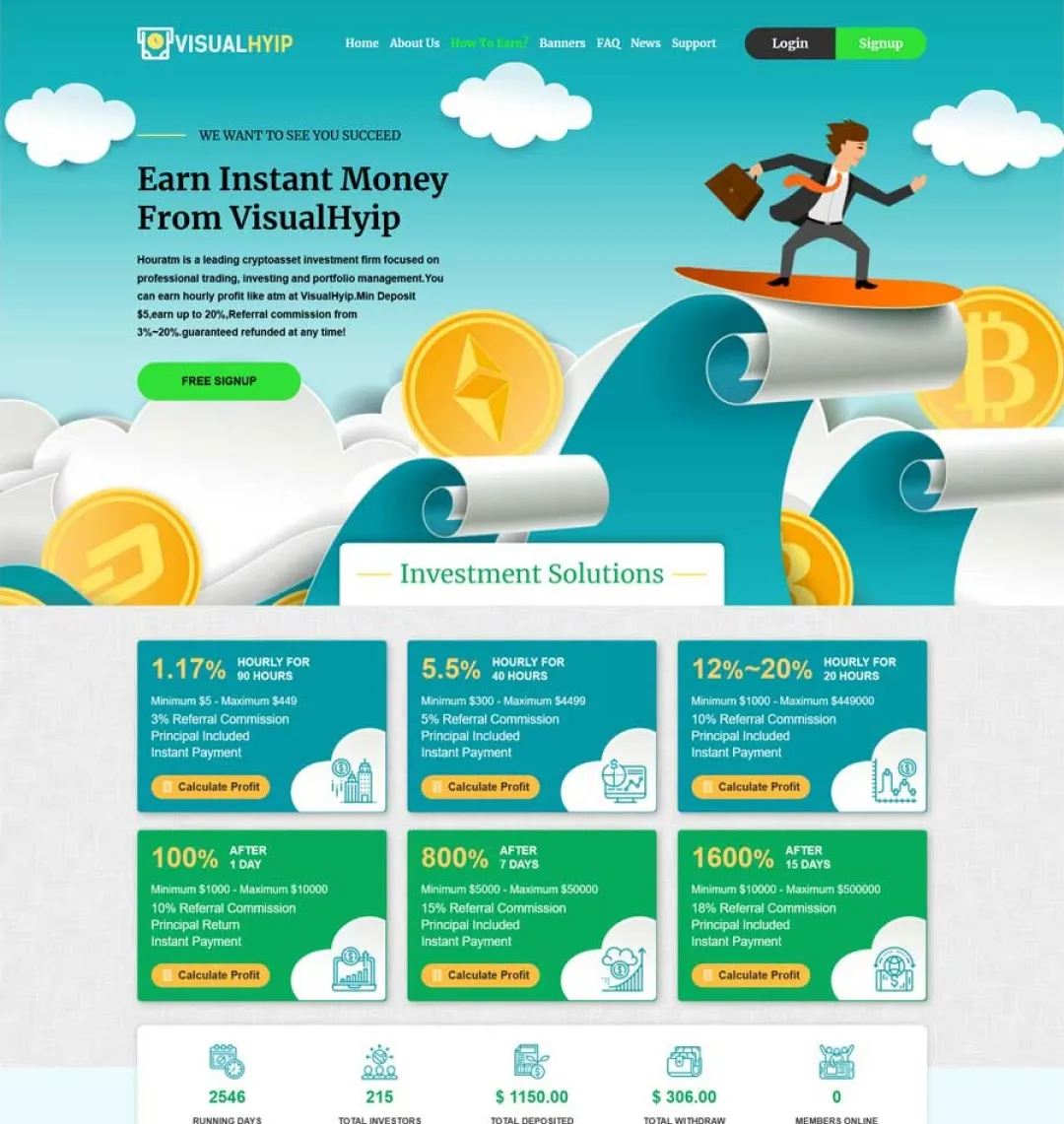 Investment Hyip Template ID - ZVPT1434 demo Page 2
