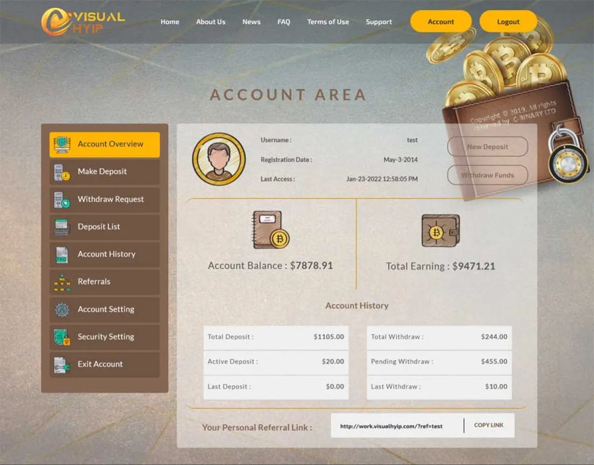 Investment Hyip Template ID - ZVPT1435 demo Page 4