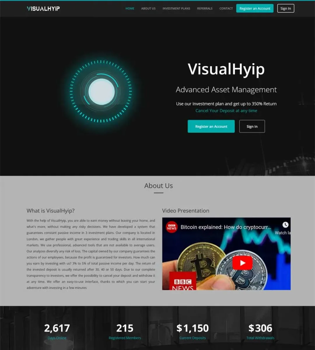 Investment Hyip Template ID - ZVPT1438 demo Page 2