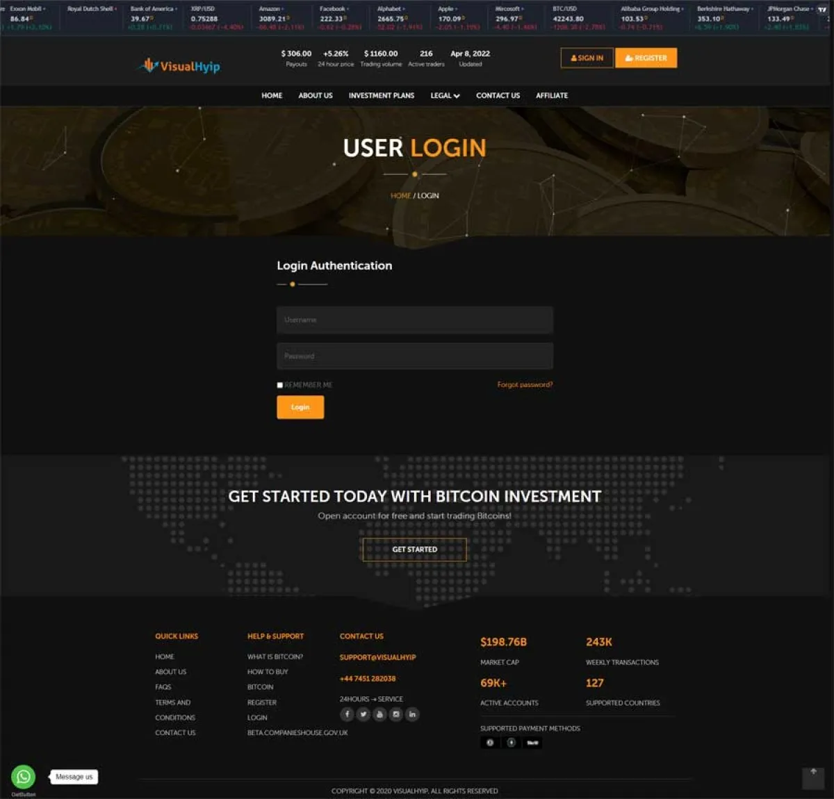 Investment Hyip Template ID - ZVPT1444 demo Page 3