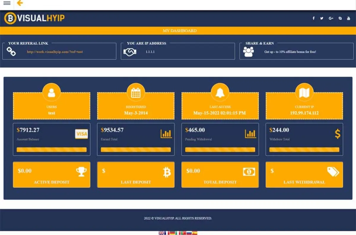Investment Hyip Template ID - ZVPT1446 demo Page 4